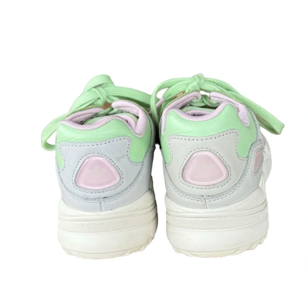 ADIDAS TORISON YUNG-96 CHASM MINT GREEN LEATHER LOW WOMEN'S TRAINERS SIZE 6